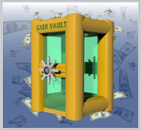 cash cube vault for rental inflatable