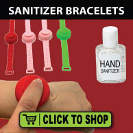 Sanitizer Bracelets - Cash Cube Rentals